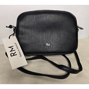 Rebecca Minkoff Patent Leather Diamond Quilted Studded Crossbody Bag Black New